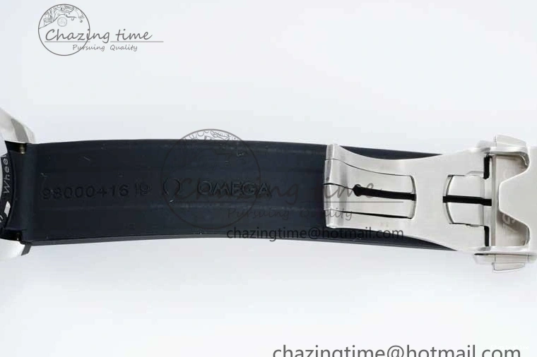 0111 Breathable Speedmaster Racing Master SS HKF Best Edition White Dial on Black Rubber Strap A 7815